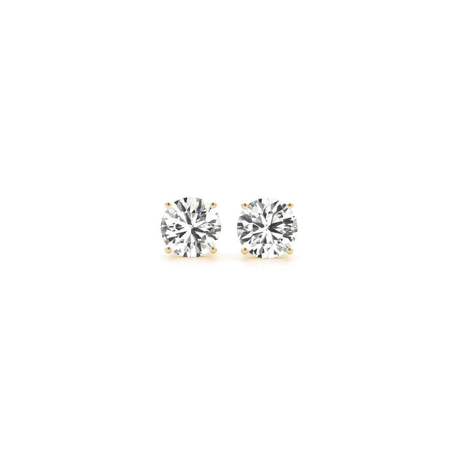1 cttw Certified IGI Lab Grown Round Diamond Earrings 14k Yellow Gold (G/VS2)