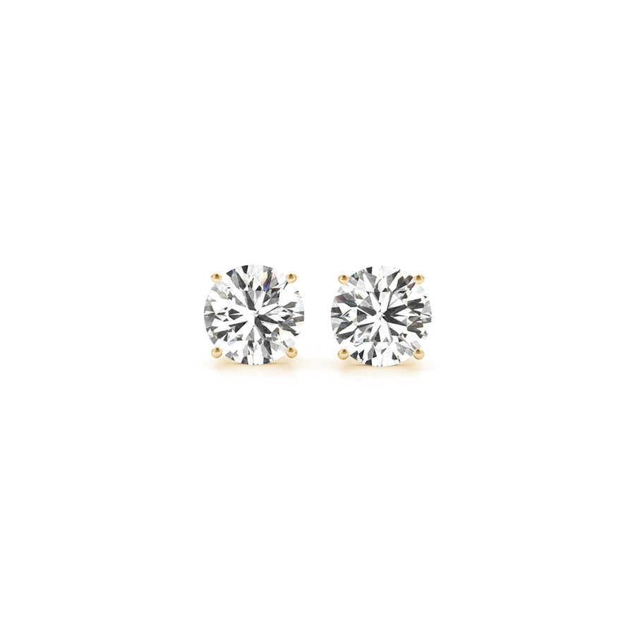 1 1/2 cttw Certified IGI Lab Grown Round Diamond Earrings 14k Yellow Gold(G/VS2)