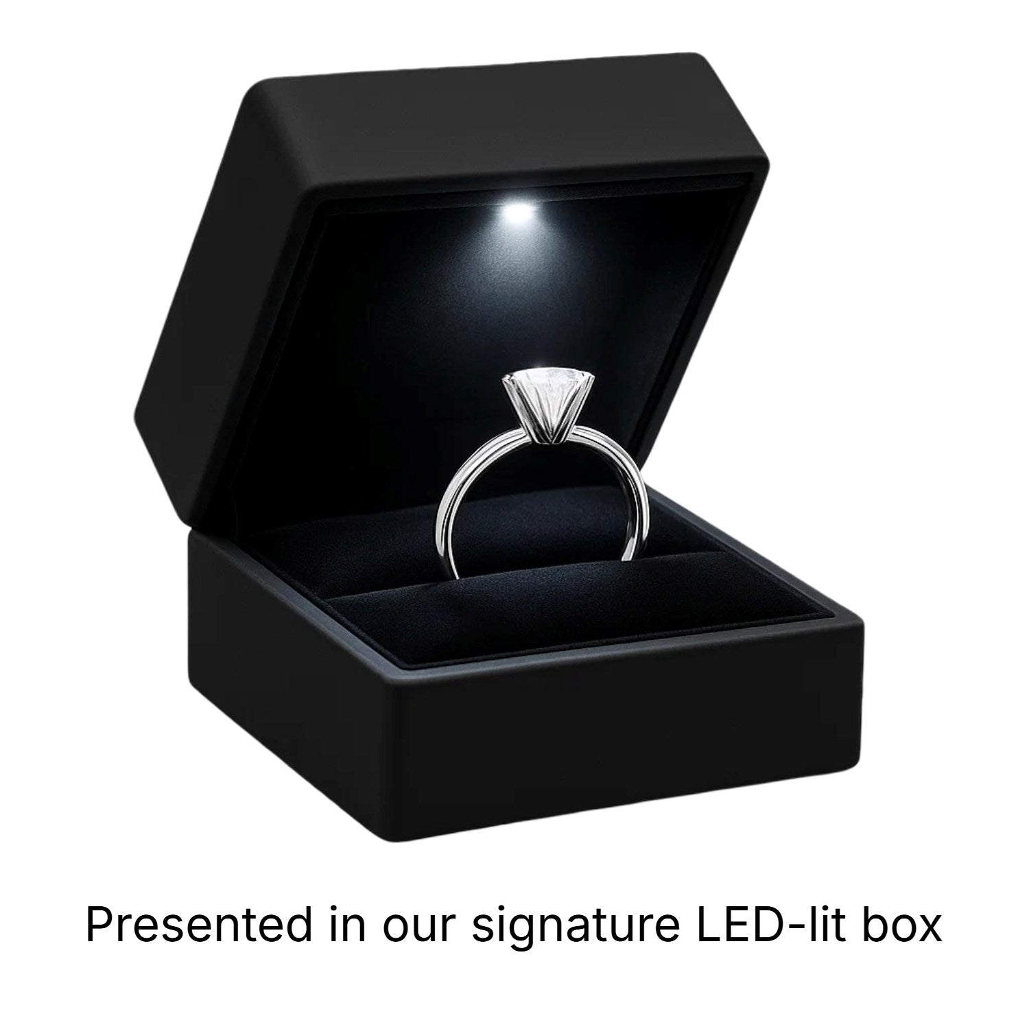 2 Carat Cushion Lab Grown IGI G/VS1 Diamond Solitaire Ring in 14K White Gold