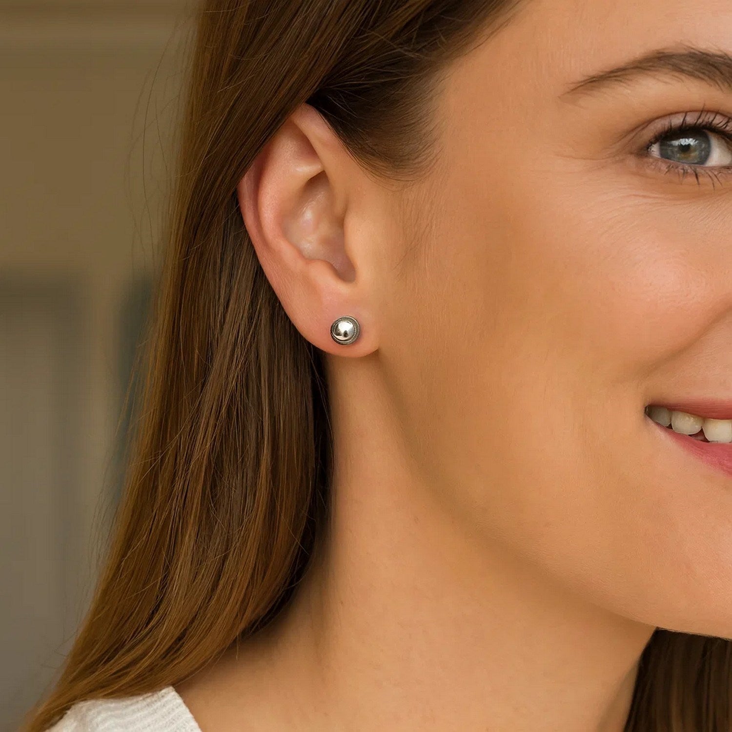Sterling Silver Ball Stud Earrings