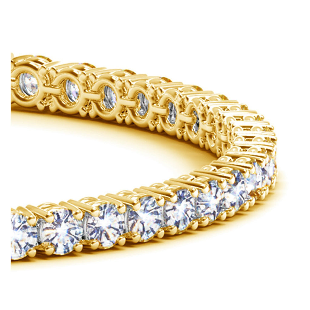 Lab Grown Round Diamond Tennis Bracelet in 14k Yellow Gold (8 Carat Total Weight)