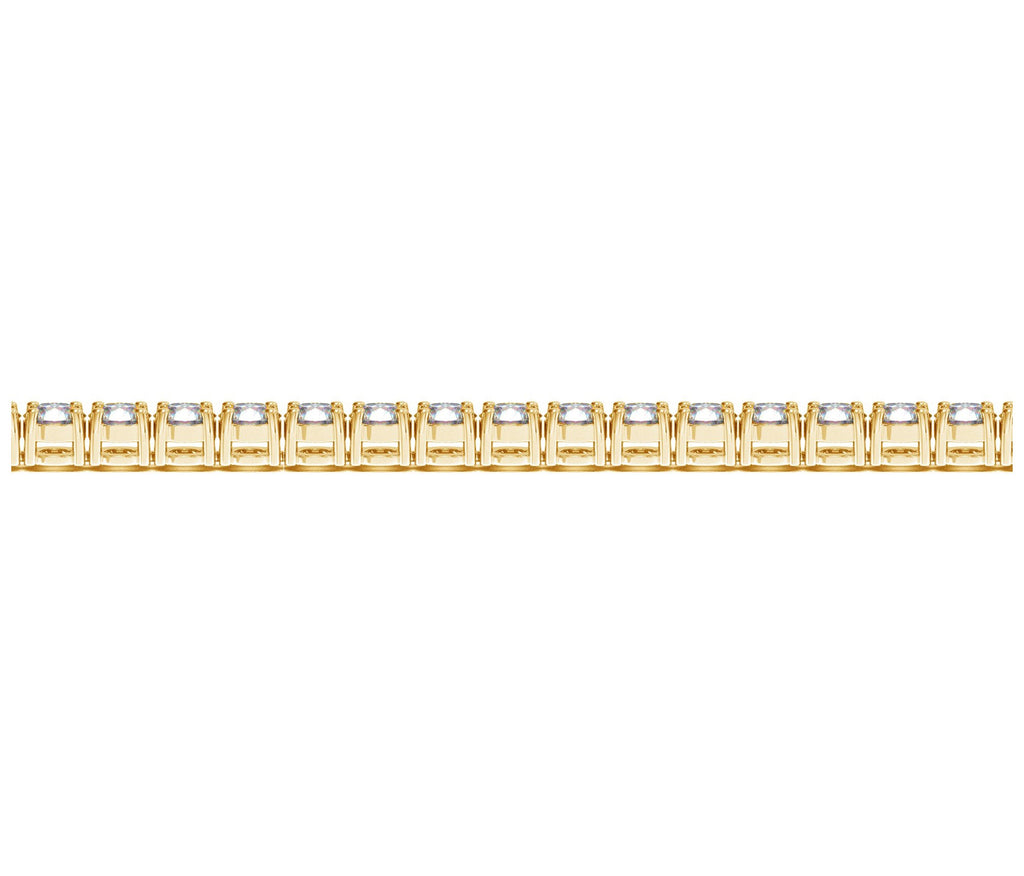 Lab Grown Round Diamond Tennis Bracelet in 14k Yellow Gold (8 Carat Total Weight)