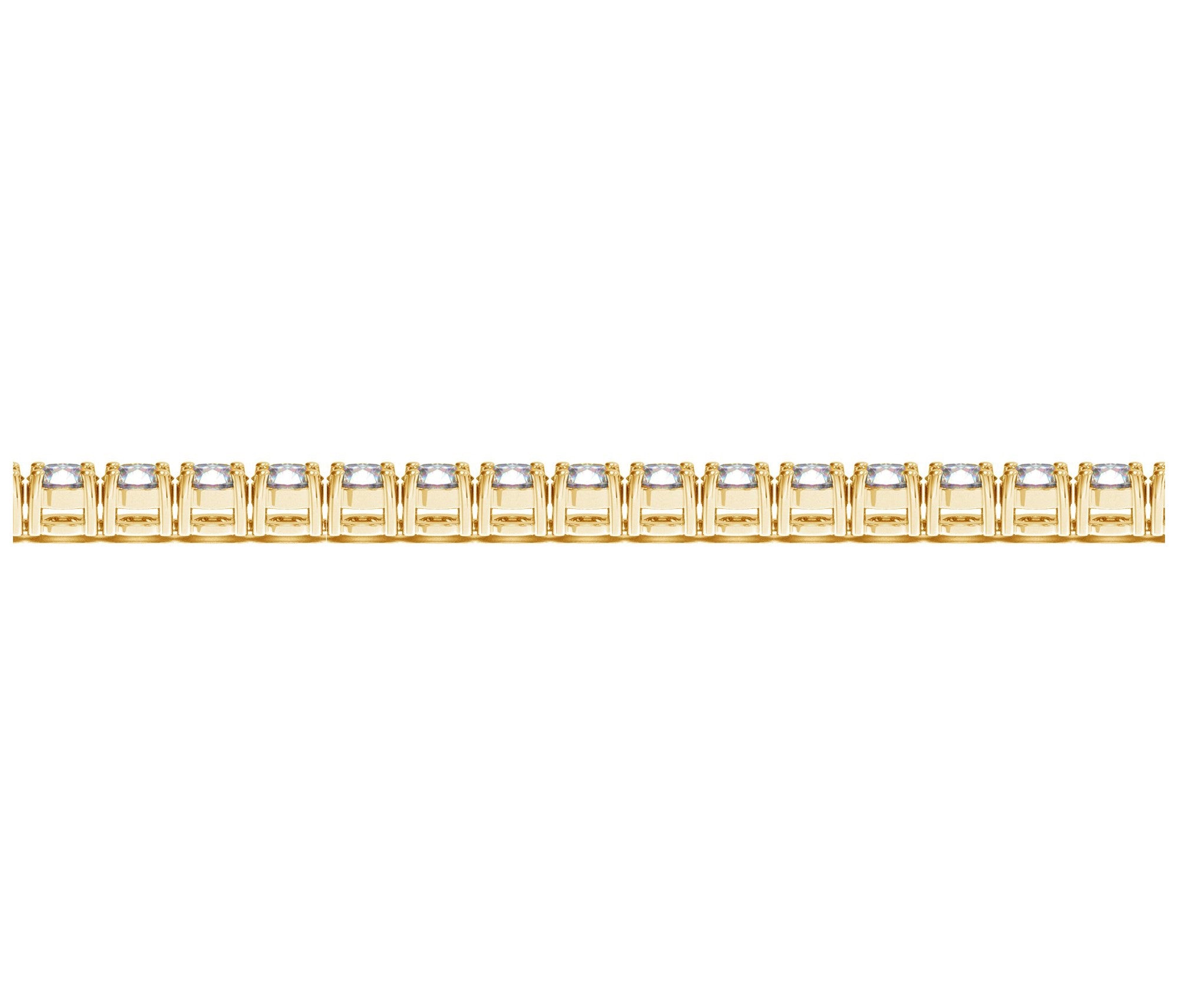Lab Grown Round Diamond Tennis Bracelet in 14k Yellow Gold (8 Carat Total Weight)