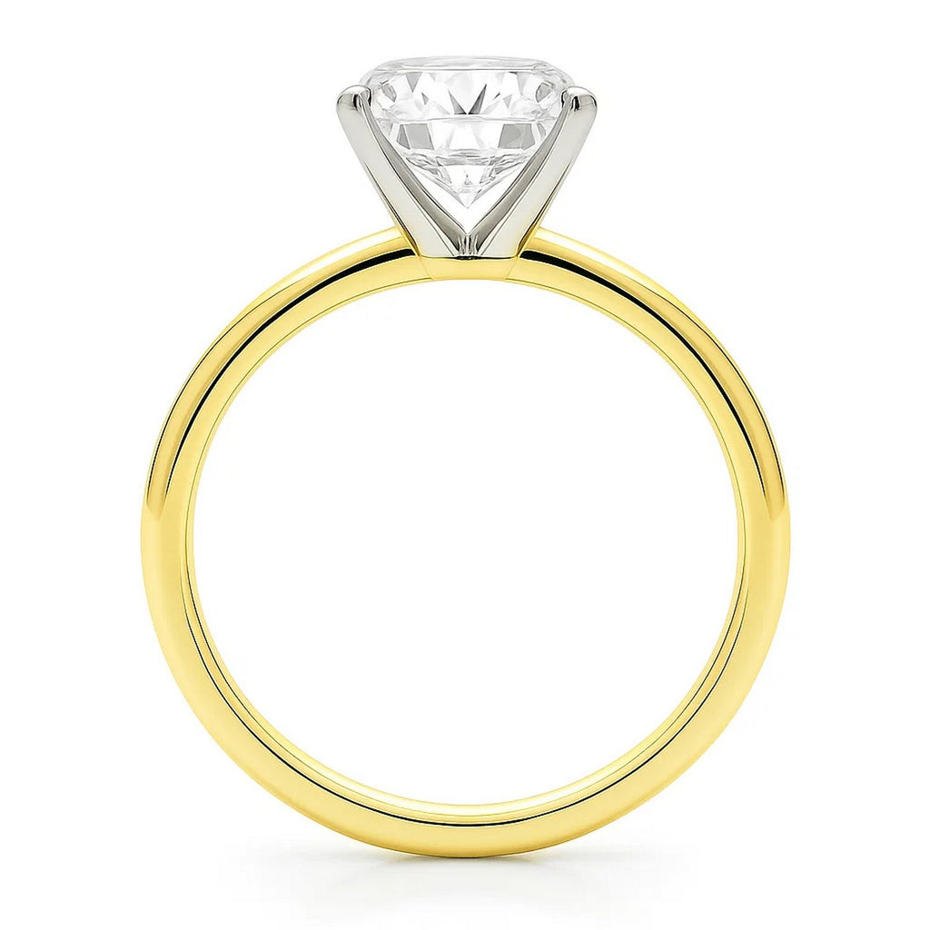 5 Carat Radiant Lab Grown Diamond Solitaire Ring in 10K Yellow Gold