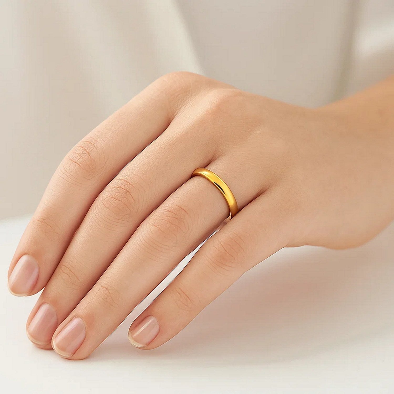 14k Yellow Gold Comfort Fit Wedding Band (3.00 mm)