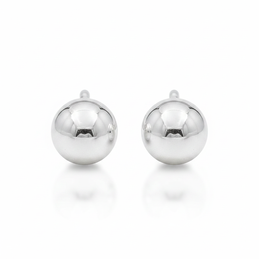 Sterling Silver Ball Stud Earrings