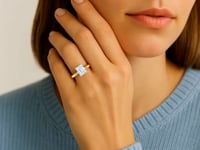 5 Carat Radiant Lab Grown Diamond Solitaire Ring in 10K Yellow Gold